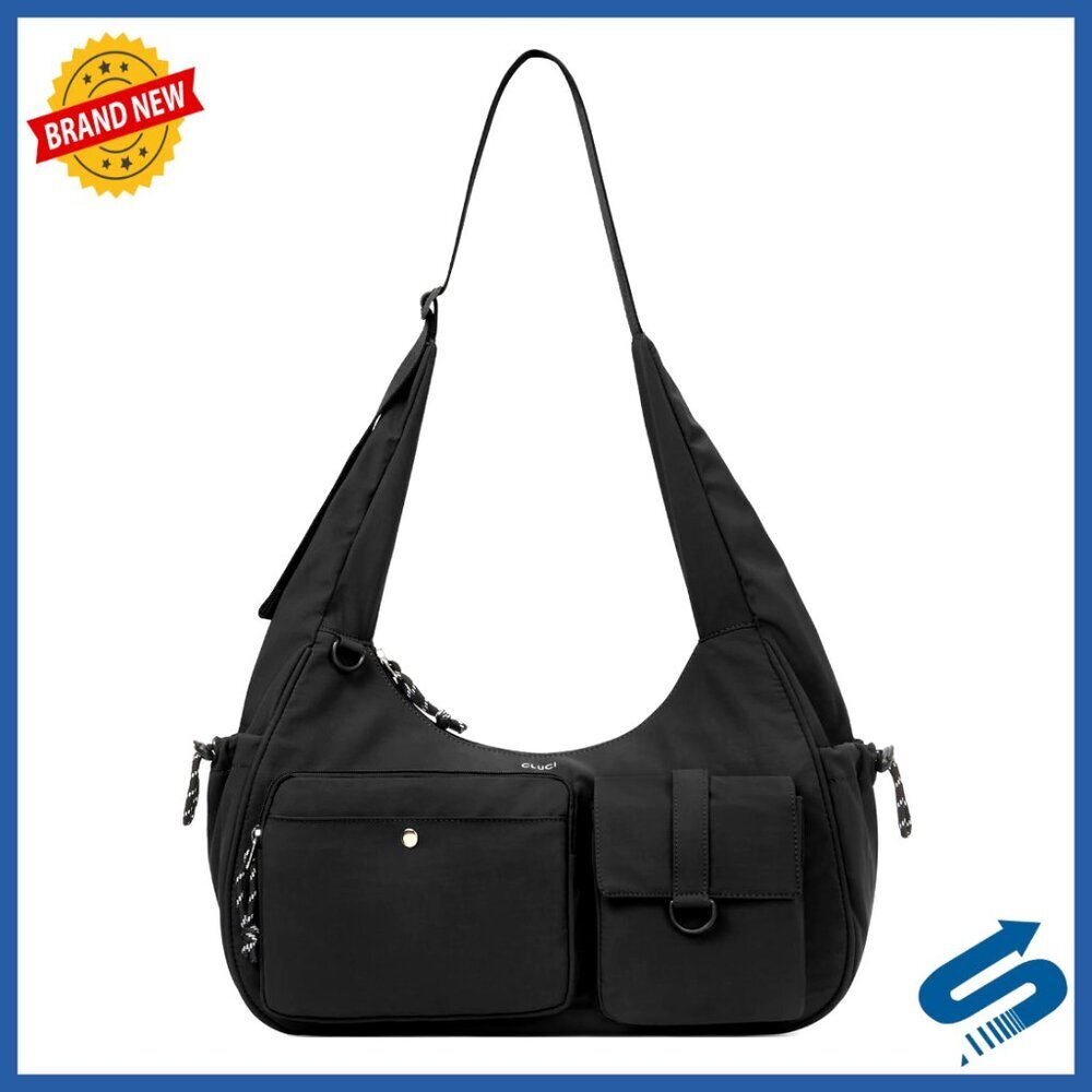 Waterproof Nylon Crossbody Bag with Anti-Theft Features, 21L Capacity
